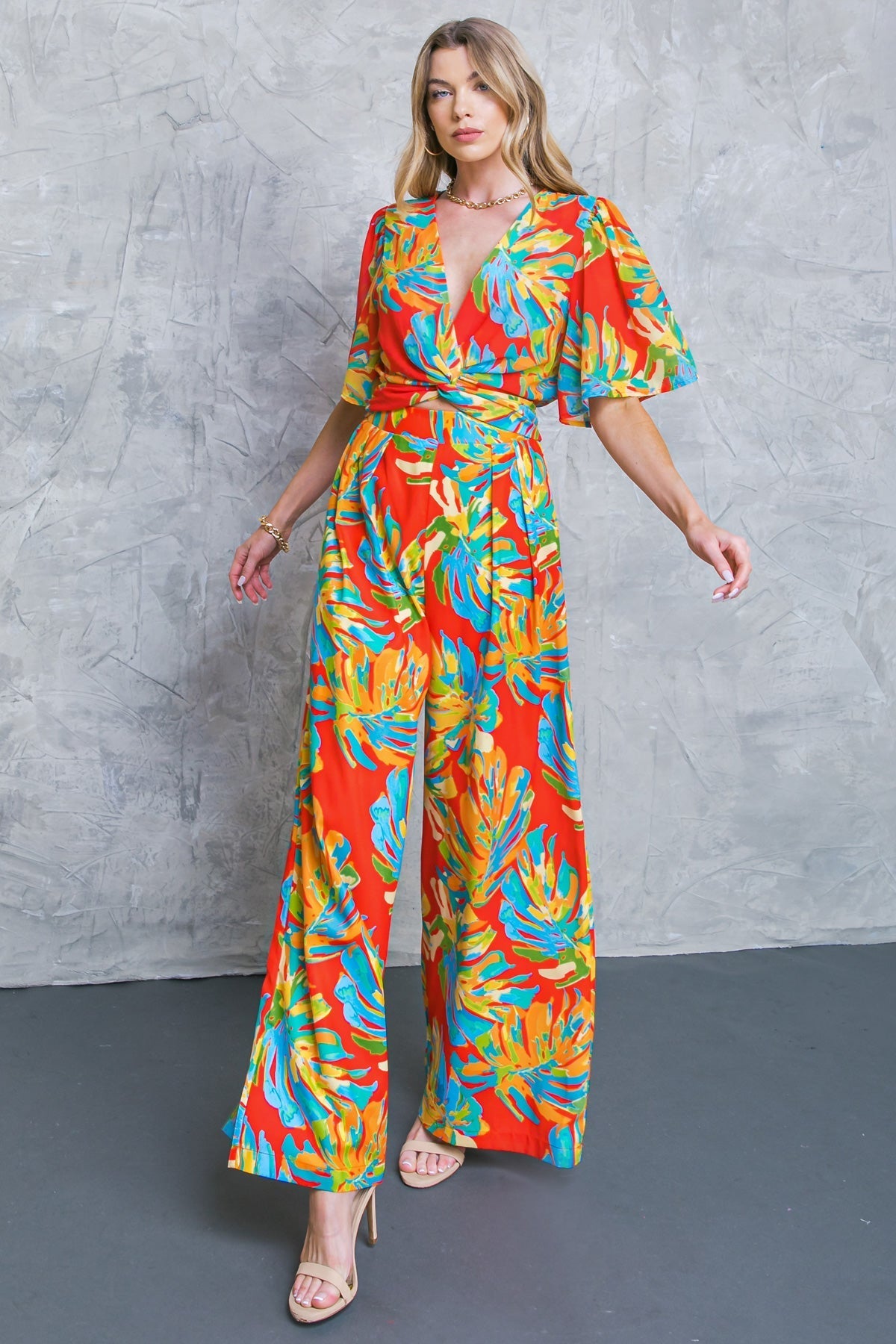 HERE FOR FUN RED WOVEN PANTS Flying Tomato